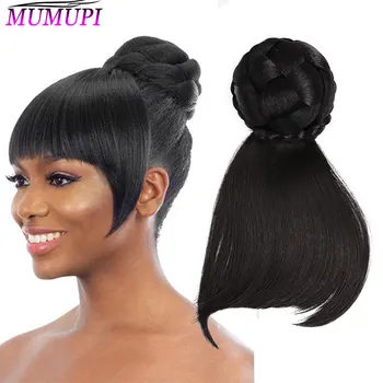 afro Fake Hair bangs Extension Clip in Synthetic Hair Bun Chignon Hairpiece For Women Drawstring Updo Hair Accessories MUMUPI
afro Fake Hair bangs Extension Clip in Synthetic Hair Bun Chignon Hairpiece For Women Drawstring Updo Hair Accessories MUMUPI