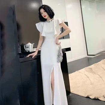 Sexy Mermaid Evening Party Dress Oversize 3XL Female Butterfly Sleeve Qipao Elegant High Split Cheongsam White Vestidos
Sexy Mermaid Evening Party Dress Oversize 3XL Female Butterfly Sleeve Qipao Elegant High Split Cheongsam White Vestidos