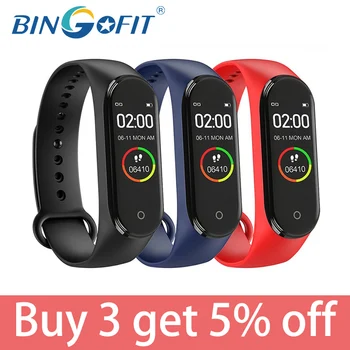 BingoFit M4 Pro Smart Wristband Sport Running Pedometer Heart Rate IP67 Touch Screen Bluetooth Fitness Tracker Pedometer Bands
BingoFit M4 Pro Smart Wristband Sport Running Pedometer Heart Rate IP67 Touch Screen Bluetooth Fitness Tracker Pedometer Bands