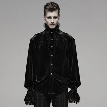 PUNK RAVE Men's Gothic Gorgeous Velvet Shirt Lace Loose Lantern Sleeve Retro Wedding Shirt Palace Costume Personality Tops
PUNK RAVE Men's Gothic Gorgeous Velvet Shirt Lace Loose Lantern Sleeve Retro Wedding Shirt Palace Costume Personality Tops