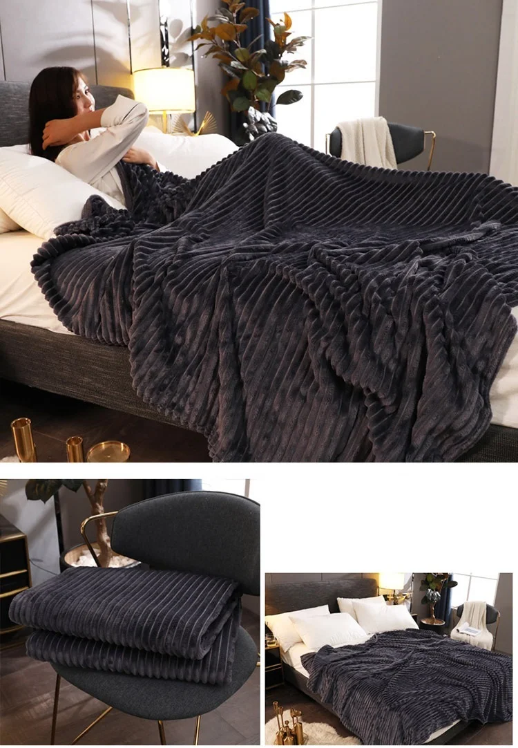 Solid Soft Quilted Flannel Blankets For Beds Striped Throw Sofa Cover Bedspread Winter Warm Blankets 150x200/180x200/200*230cm
Solid Soft Quilted Flannel Blankets For Beds Striped Throw Sofa Cover Bedspread Winter Warm Blankets 150x200/180x200/200*230cm