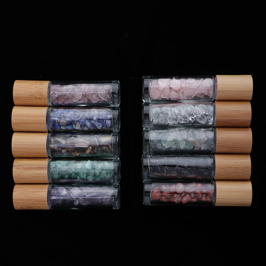10pcs Empty Clear 10ML Glass Essential Oil Roller Ball Bottle Bamboo Lids 10pcs Empty Clear 10ML Glass Essential Oil Roller Ball Bottle Bamboo Lids