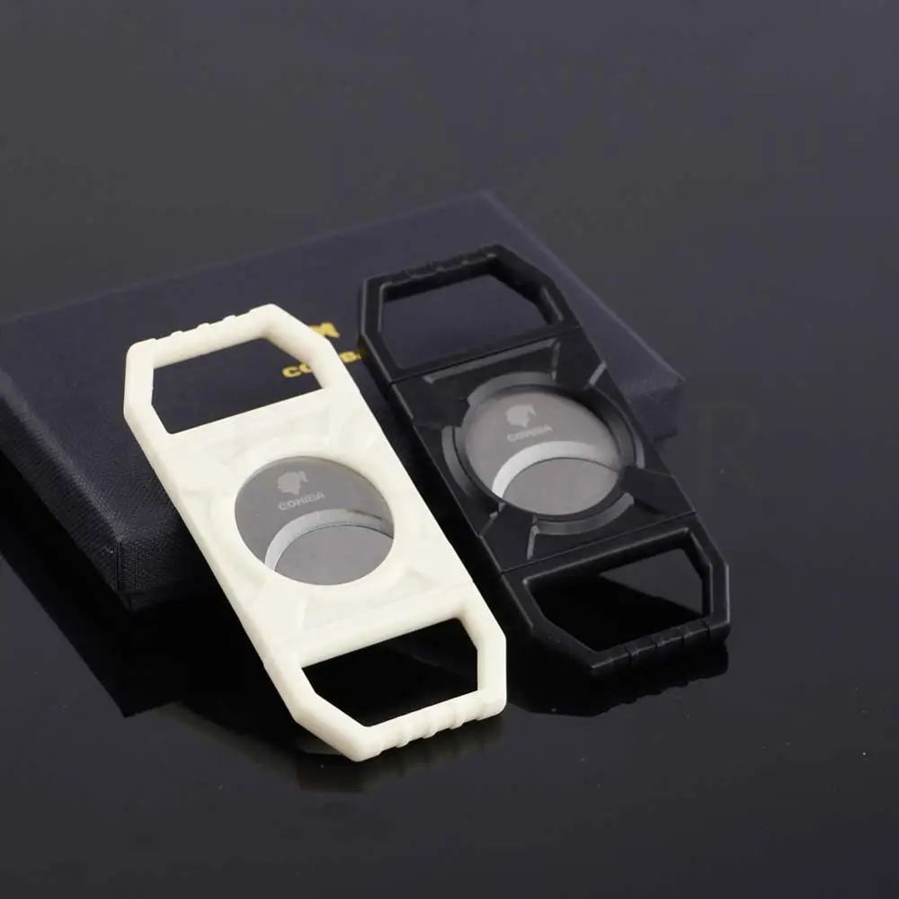 COHIBA Cutter Stainless Steel Blade Plastic Cigar Cutter Sharp Pocket Metal Sigar Cutters Portalbe For Cuban Cigars Accessories
COHIBA Cutter Stainless Steel Blade Plastic Cigar Cutter Sharp Pocket Metal Sigar Cutters Portalbe For Cuban Cigars Accessories