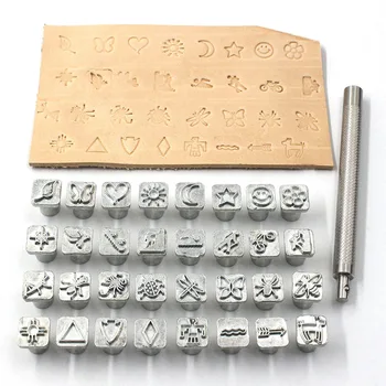 32 Styles Metal Stamping Punching Tool Set Leather Carving Stamp Tool Leather Craft Stamps Stamping Embossing Mold
32 Styles Metal Stamping Punching Tool Set Leather Carving Stamp Tool Leather Craft Stamps Stamping Embossing Mold