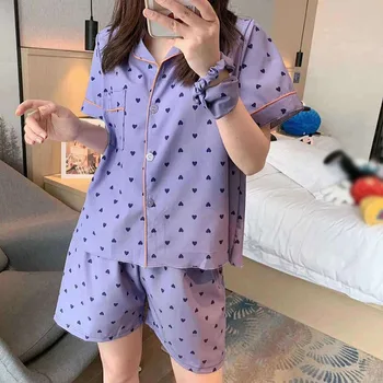 New Net Red Section Short-sleeved Pajamas Female Cute Girl Korean Version Loose Peach Heart Three-piece Home Service To Send Bli
New Net Red Section Short-sleeved Pajamas Female Cute Girl Korean Version Loose Peach Heart Three-piece Home Service To Send Bli