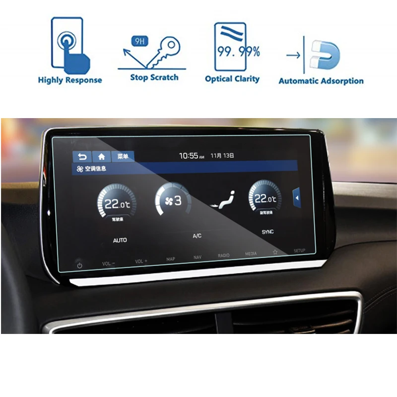 For HYUNDAI Tucson 2015-2018 2019 Car Navigation Screen Protector Display Screen Tempered Glass Screen Protective Film
For HYUNDAI Tucson 2015-2018 2019 Car Navigation Screen Protector Display Screen Tempered Glass Screen Protective Film