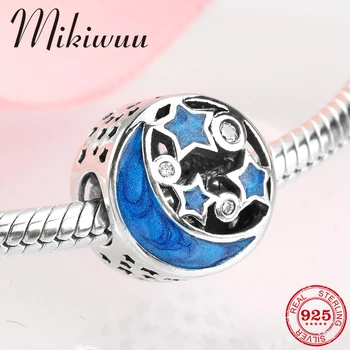 925 Sterling Silver Fairy tale moon stars blue enamel and CZ fine Beads Fit Original Mikiwuu Charm Bracelet Jewelry making
925 Sterling Silver Fairy tale moon stars blue enamel and CZ fine Beads Fit Original Mikiwuu Charm Bracelet Jewelry making