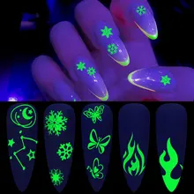 1pcs White Snowflakes Nail Sticker 3D Luminous Glowing in Dark Nail Art Slider Adhesive Decals Foil Manicure Decor TZ0290 
1pcs White Snowflakes Nail Sticker 3D Luminous Glowing in Dark Nail Art Slider Adhesive Decals Foil Manicure Decor TZ0290