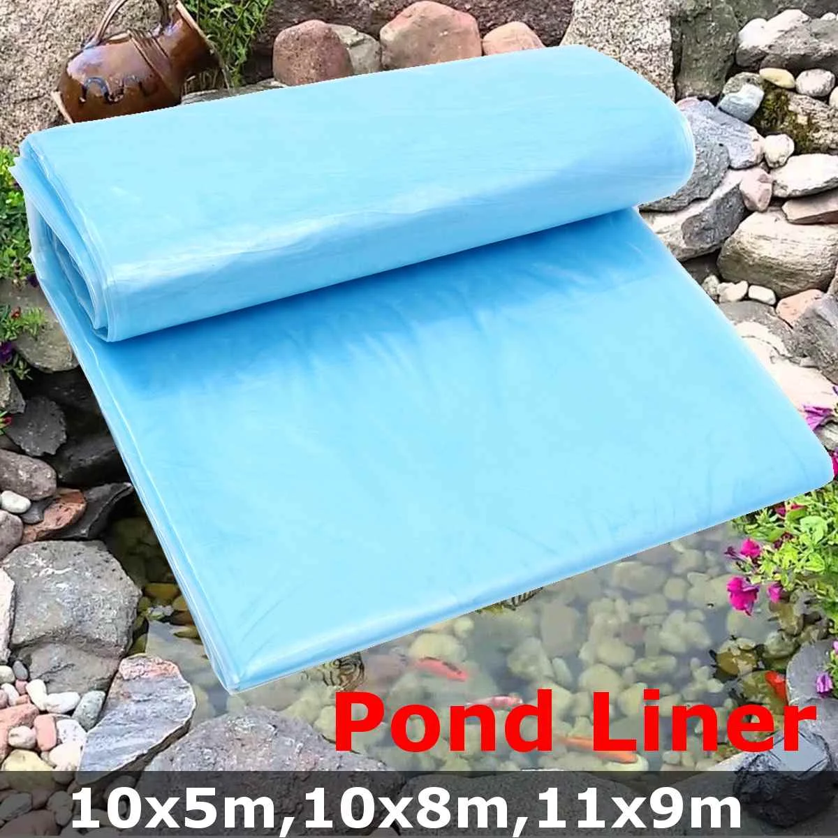 New 3 Sizes Blue HDPE Fish Pond Liner Garden Pools Reinforced HDPE Heavy Landscaping Pool Pond Waterproof Liner Cloth
New 3 Sizes Blue HDPE Fish Pond Liner Garden Pools Reinforced HDPE Heavy Landscaping Pool Pond Waterproof Liner Cloth