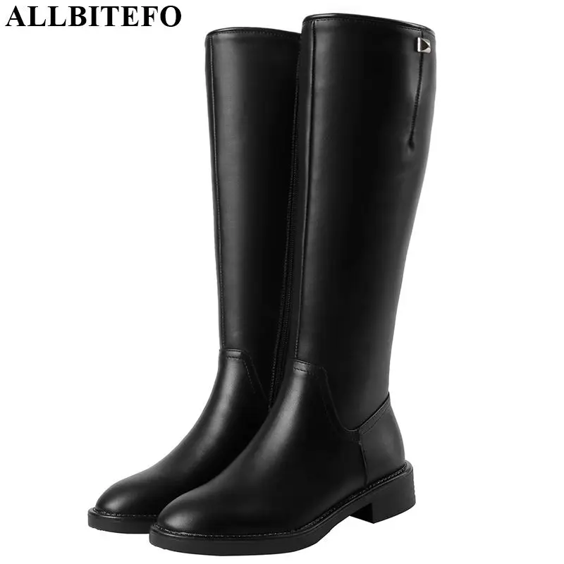 ALLBITEFO high quality genuine leather+pu low-heeled women knee high boots winter snow long girls boots ankle boots for women
ALLBITEFO high quality genuine leather+pu low-heeled women knee high boots winter snow long girls boots ankle boots for women