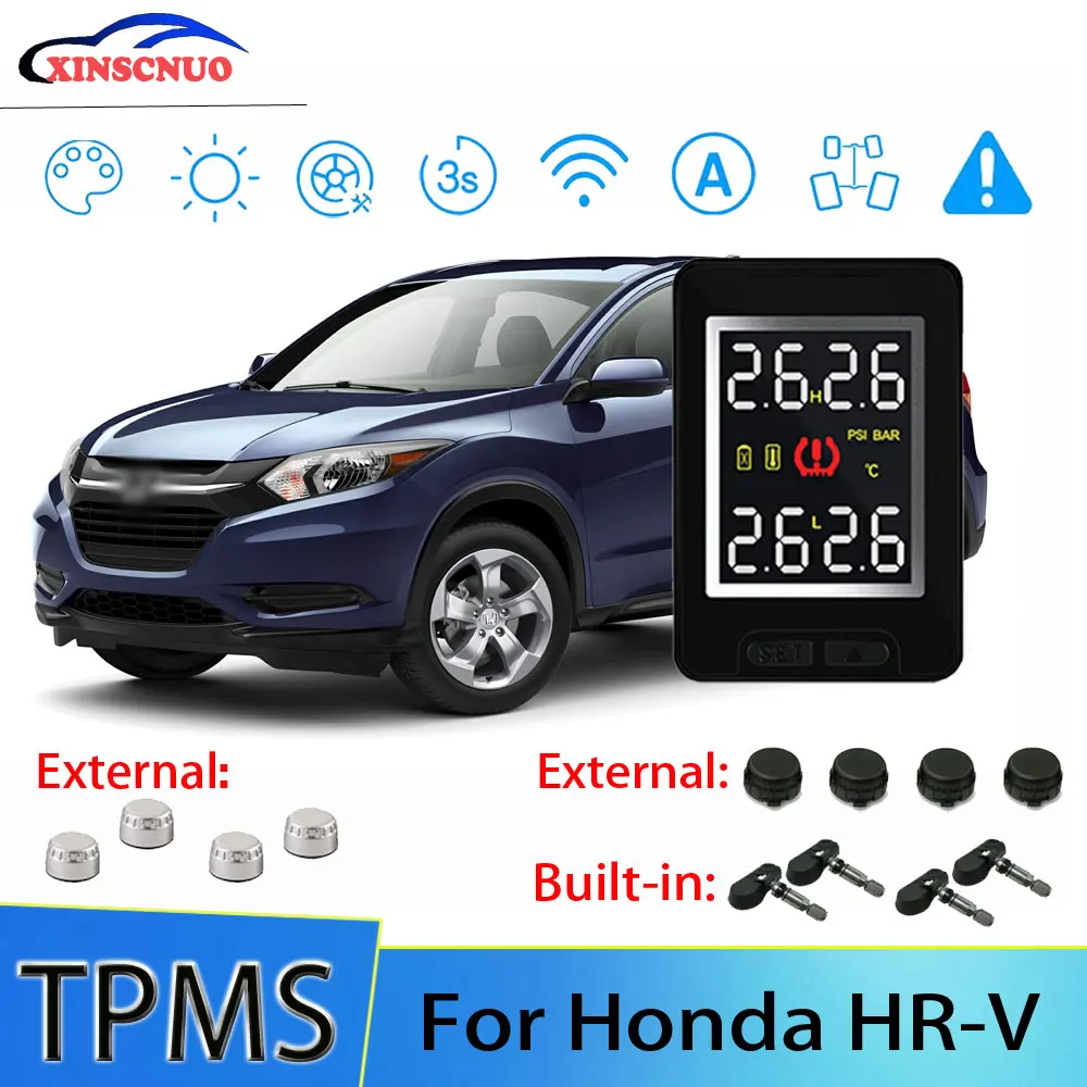 Smart Car TPMS Tire Pressure Monitor System For Honda HRV HR-V With 4 Sensors Wireless Alarm Systems LCD Display TPMS Monitor
Smart Car TPMS Tire Pressure Monitor System For Honda HRV HR-V With 4 Sensors Wireless Alarm Systems LCD Display TPMS Monitor