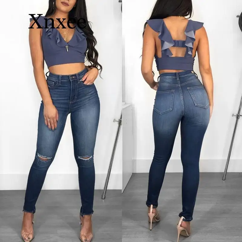 High Waist Skinny Ripped Jeans push up Denim Jeans Boyfriend Jeans For Women Plus Size Pencil Pants Vintage Stretch Mom Jeans
High Waist Skinny Ripped Jeans push up Denim Jeans Boyfriend Jeans For Women Plus Size Pencil Pants Vintage Stretch Mom Jeans
