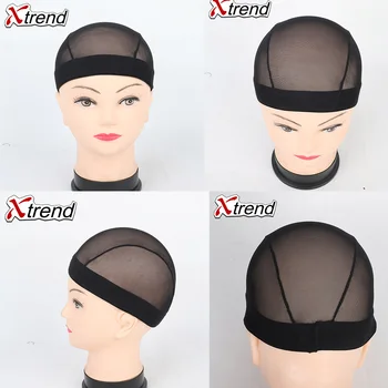 

One sale black Dome Cornrow Wig Caps Easier Sew In Hair Stretchable Weaving Cap Elastic Nylon Mesh Net Wholesale hairnet