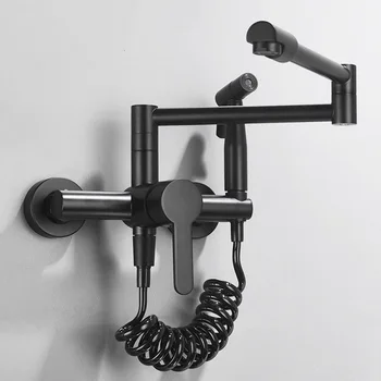 Matt Black & Brushed Brass Kitchen Sink Mixer Wall Mounted Water Taps With Sprayer Kitchen Faucet
Matt Black & Brushed Brass Kitchen Sink Mixer Wall Mounted Water Taps With Sprayer Kitchen Faucet