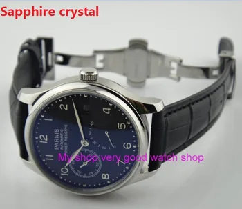 Sapphire crystal Butterfly buckle 43mm PARNIS black dial power reserve Automatic Mechanical movement Mechanical watches f2
Sapphire crystal Butterfly buckle 43mm PARNIS black dial power reserve Automatic Mechanical movement Mechanical watches f2