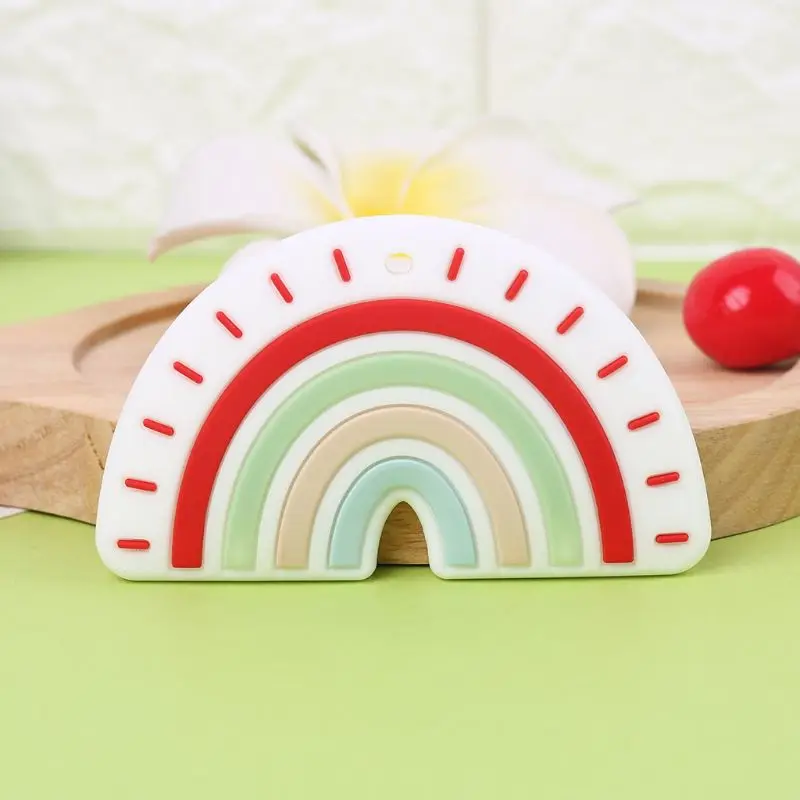 New Silicone Rainbow Tooth Gel Baby Teether Infant Newborn Chews Pacifier Chain Early Learning Toys
New Silicone Rainbow Tooth Gel Baby Teether Infant Newborn Chews Pacifier Chain Early Learning Toys