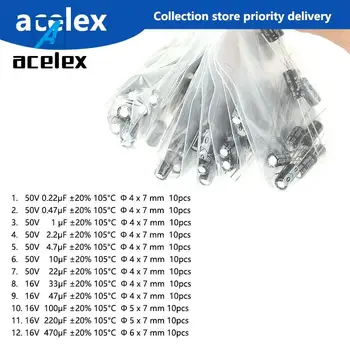 120pcs 1set of 120pcs 12 values 0.22UF-470UF Aluminum electrolytic capacitor assortment kit set pack
120pcs 1set of 120pcs 12 values 0.22UF-470UF Aluminum electrolytic capacitor assortment kit set pack