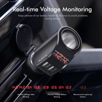 Dual USB Car Charger Digital Display Cigarette Lighter 5V 3.1A Tablet GPS Adapter Charger For iPhone Xiaomi Car Charger
Dual USB Car Charger Digital Display Cigarette Lighter 5V 3.1A Tablet GPS Adapter Charger For iPhone Xiaomi Car Charger