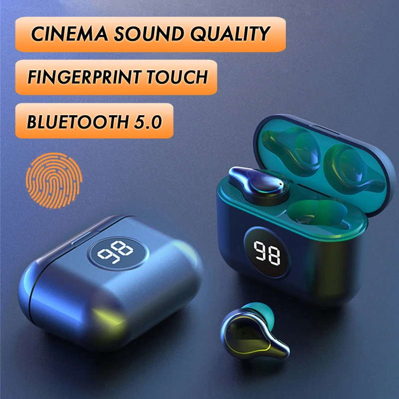 TWS Bluetooth 5.0 Earphones LED Display Wireless Headphone 9D Stereo Sports Waterproof Earbuds Headsets With Microphone
TWS Bluetooth 5.0 Earphones LED Display Wireless Headphone 9D Stereo Sports Waterproof Earbuds Headsets With Microphone