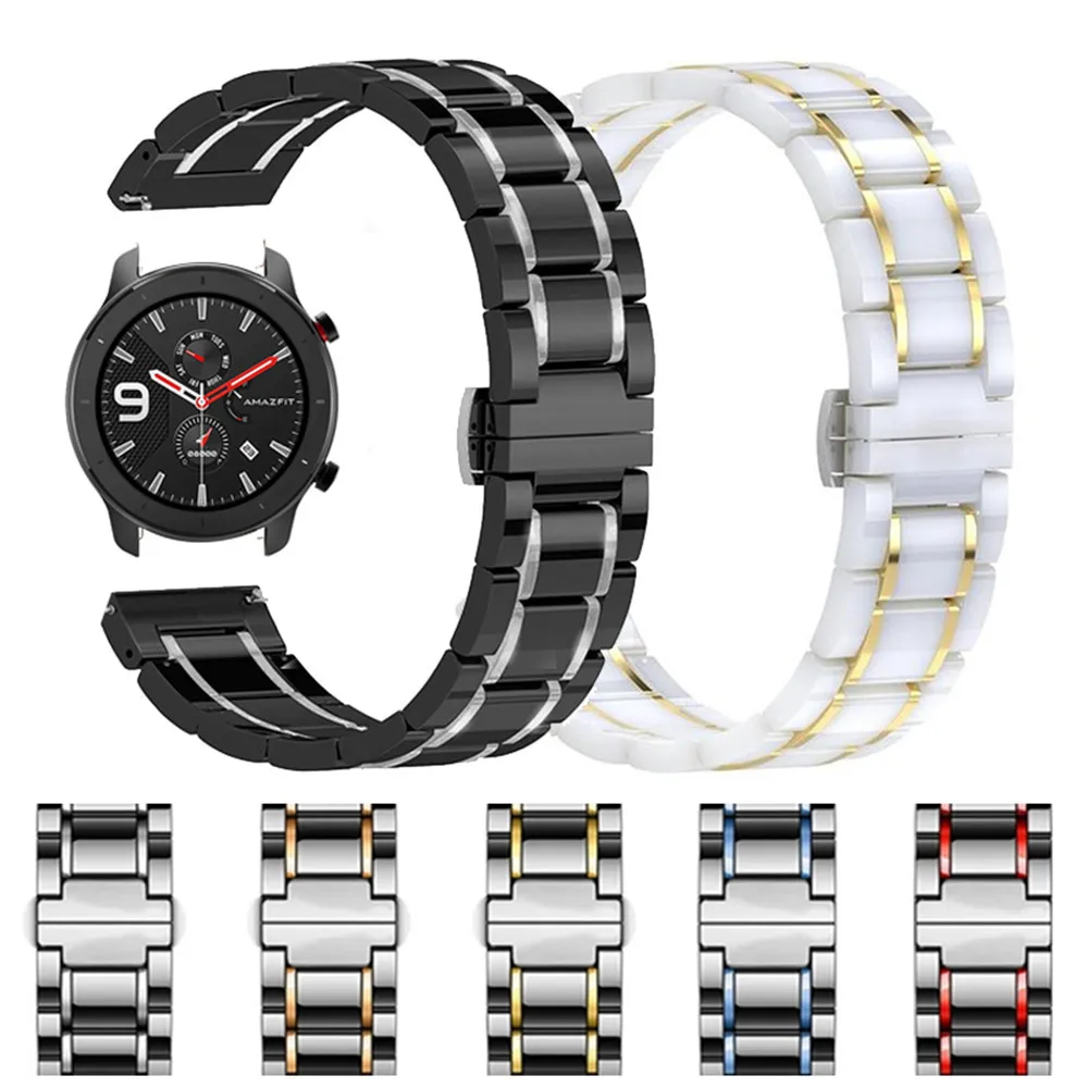 New Ceramic Strap For Huami Amazfit GTR 2 47mm 42mm Bracelet Band for Amazfit Stratos 3 GTS Bip S 2e 20mm 22mm luxury Wristbands
New Ceramic Strap For Huami Amazfit GTR 2 47mm 42mm Bracelet Band for Amazfit Stratos 3 GTS Bip S 2e 20mm 22mm luxury Wristbands