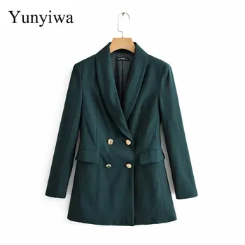 2020 Women Elegant 3 Solid Colors Blazer Female Long Sleeve Causal Stylish Pockets Double Breasted Business Outwear Coats
2020 Women Elegant 3 Solid Colors Blazer Female Long Sleeve Causal Stylish Pockets Double Breasted Business Outwear Coats