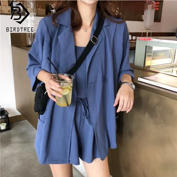 2020 Spring And Summer New Women's Suits Three Pieces Set Notched Full Sleeve Solid Vest Blazer Tops And Short Pant S9D409K
2020 Spring And Summer New Women's Suits Three Pieces Set Notched Full Sleeve Solid Vest Blazer Tops And Short Pant S9D409K