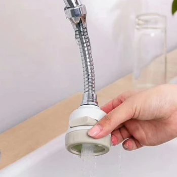 360 Degree Rotate Adjust Faucet Booster Shower With Stainless Steel Hose New