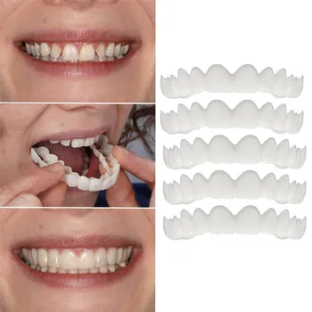 5Pcs/Set Silicone Teeth Whitening Teeth Cover Teeth Braces Simulation Denture Upper /Lower Teeth Set with Box Orthodontic Braces
5Pcs/Set Silicone Teeth Whitening Teeth Cover Teeth Braces Simulation Denture Upper /Lower Teeth Set with Box Orthodontic Braces