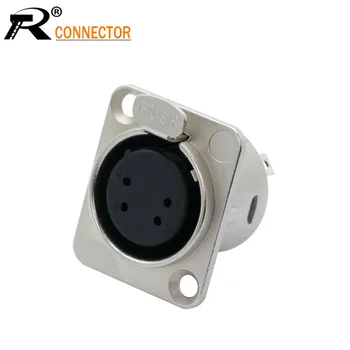 10pcs XLR Female Jack 4Pin Audio Wire Connector 4 PIN XLR Panel Mount Conector Female Jack Socekt Speaker plug with PUSH Lock
10pcs XLR Female Jack 4Pin Audio Wire Connector 4 PIN XLR Panel Mount Conector Female Jack Socekt Speaker plug with PUSH Lock