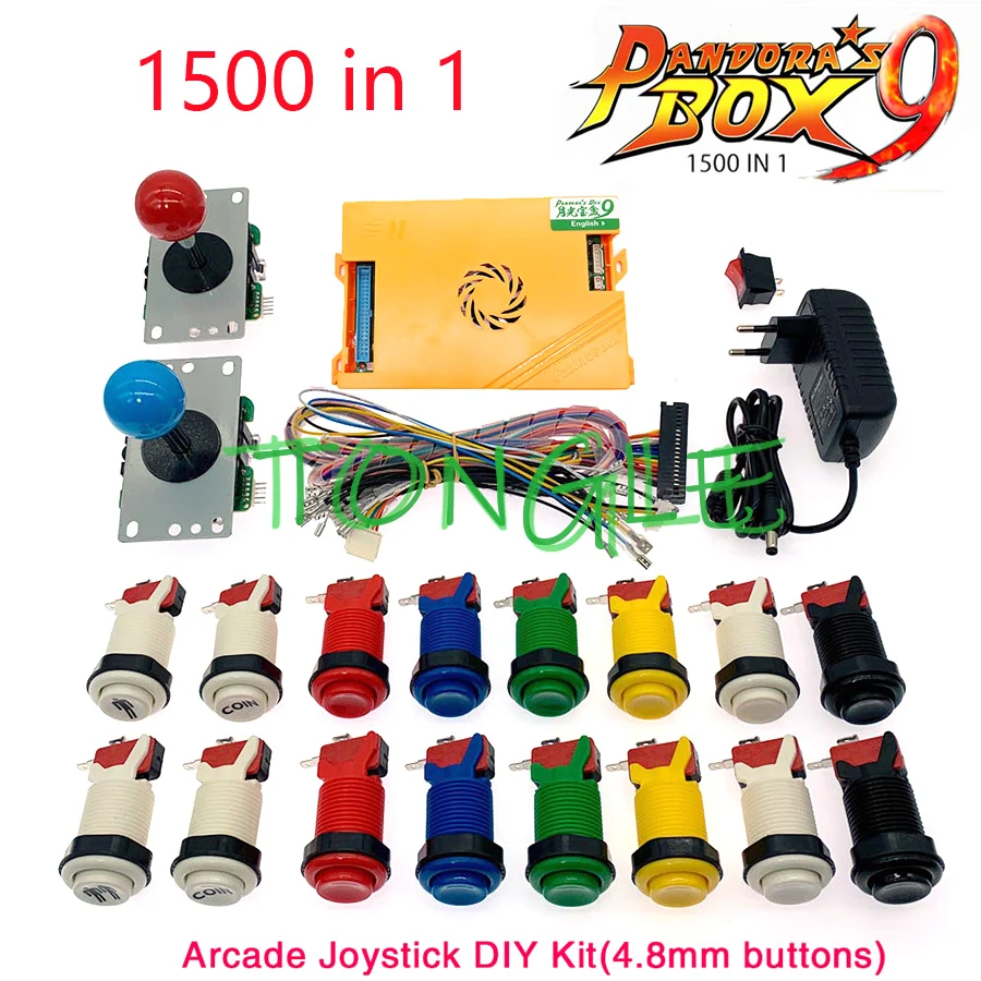 

2500 In 1 Pandoras Doos 9D Arcade Kit 1500 In 1 Pandoras Doos 9 Diy Set Met Arcade Knop 5Pin Joystick Voor Game Console