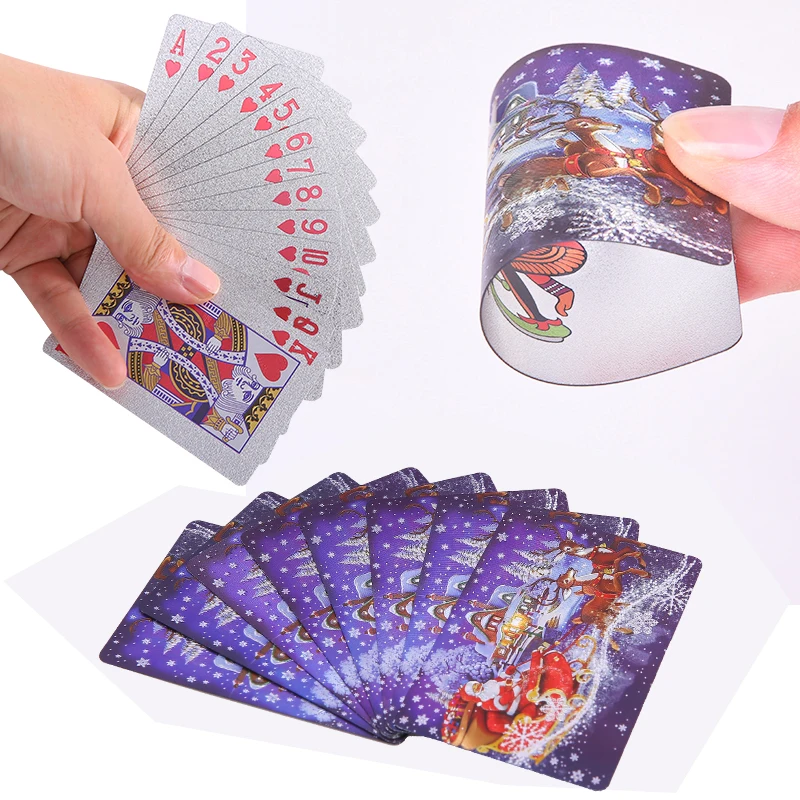 Christmas Plastic Playing Cards Waterproof Gold PVC Poker Game Cards Collection Durable Creative Gift Card Plastic Poker Cards
Christmas Plastic Playing Cards Waterproof Gold PVC Poker Game Cards Collection Durable Creative Gift Card Plastic Poker Cards