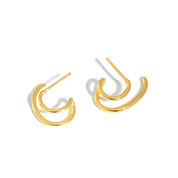 100% Authentic 925 Sterling silver Gold /White Double Rowscircle two-Lines Stud earrings Geometric FINE jEWELRY Luxury TLE1095
100% Authentic 925 Sterling silver Gold /White Double Rowscircle two-Lines Stud earrings Geometric FINE jEWELRY Luxury TLE1095
