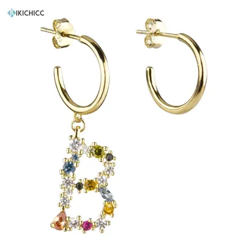 Kikichicc 925 Sterling Silver Q-Z Colordul Letter X W Initial Drop Dangle Charm Earrings Crystal CZ Zircon Women Luxury Jewelry
Kikichicc 925 Sterling Silver Q-Z Colordul Letter X W Initial Drop Dangle Charm Earrings Crystal CZ Zircon Women Luxury Jewelry