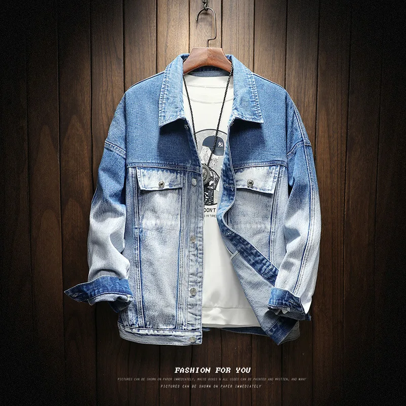 2019 autumn colours tooling big yards loose gradient double color denim jacket men handsome leisure fashion denim jacket
2019 autumn colours tooling big yards loose gradient double color denim jacket men handsome leisure fashion denim jacket