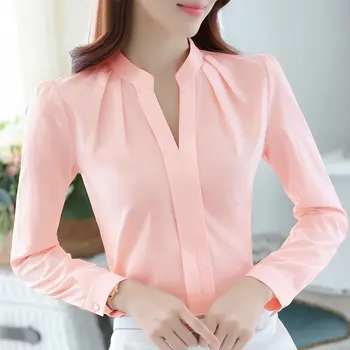 2020 Spring Autumn Women Tops Long Sleeve Casual Chiffon Blouse Female V-Neck Work Wear Solid Color White Office Shirts
2020 Spring Autumn Women Tops Long Sleeve Casual Chiffon Blouse Female V-Neck Work Wear Solid Color White Office Shirts