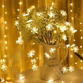 1.5M/3M/6MLED Snowflake Light String Christmas Outdoor Waterproof USB Remote Control Holiday Organizer Room Night Light Warm
1.5M/3M/6MLED Snowflake Light String Christmas Outdoor Waterproof USB Remote Control Holiday Organizer Room Night Light Warm