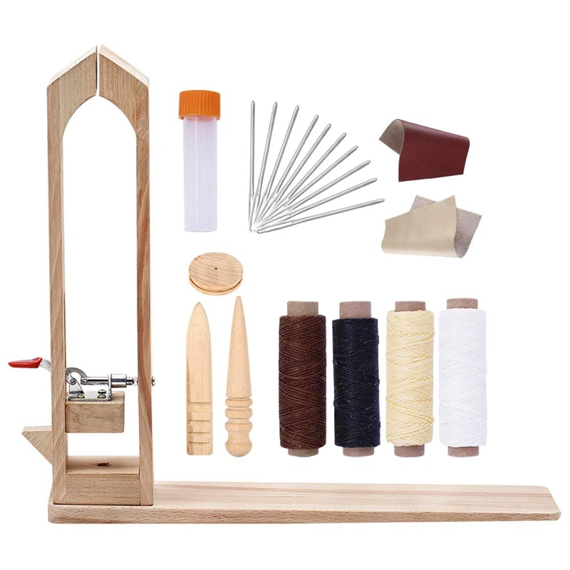 20Pcs Leather Craft Tool Set Leather Craft Clamp with Leather Sewing Accessories Leather DIY Tool