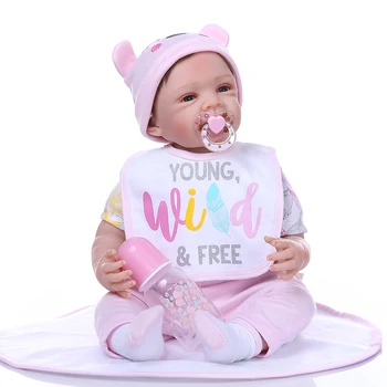 52cm Baby New Born Dolls Reborn Black BabyLetter Bib Function Super Baby Lifelike Toddler Baby Boneca For Birtnday Kid Gift
52cm Baby New Born Dolls Reborn Black BabyLetter Bib Function Super Baby Lifelike Toddler Baby Boneca For Birtnday Kid Gift