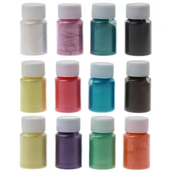 12 Colors Mica Mineral Powder Epoxy Resin Pigment Pearlescent Pigment Colorant 83XF 
12 Colors Mica Mineral Powder Epoxy Resin Pigment Pearlescent Pigment Colorant 83XF