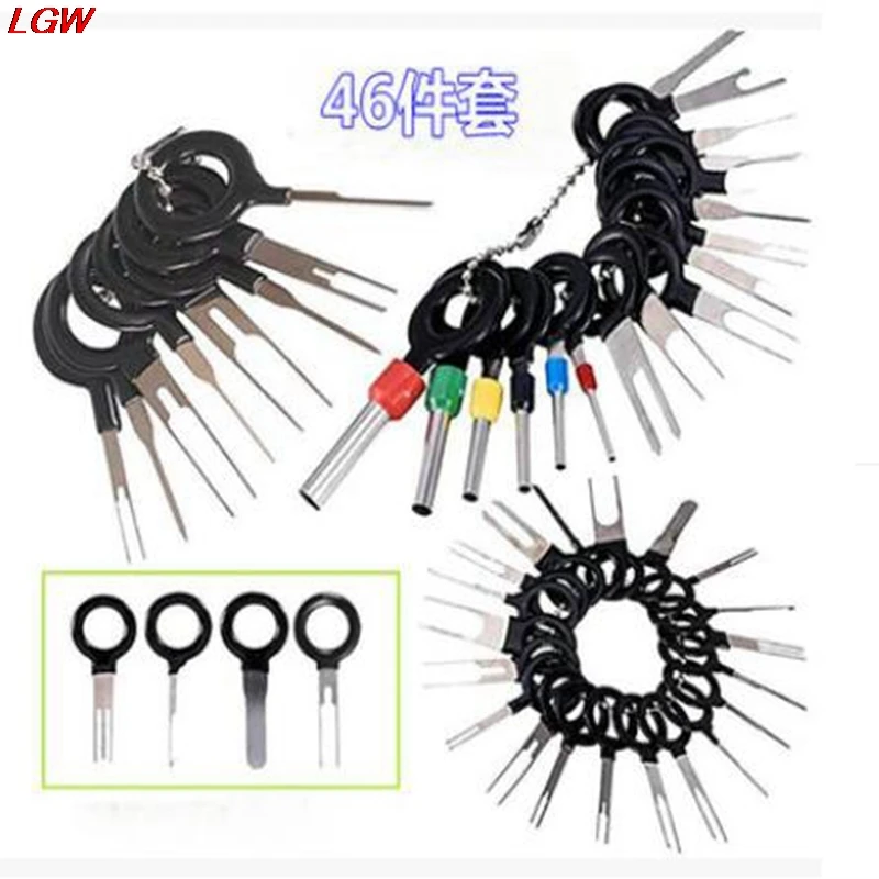 46pcs Car plug terminal removal tool Needle picking harness terminal Needle picking and retracting device terminal ejector kit
46pcs Car plug terminal removal tool Needle picking harness terminal Needle picking and retracting device terminal ejector kit