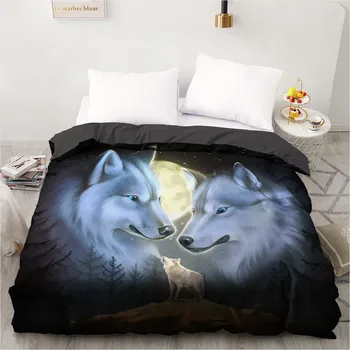3D Design Animal Wolf Quilt Covers Duvet Cover Comforter Shell Blanket Case Bedding Bag King Queen Full Twin Home Textile 
3D Design Animal Wolf Quilt Covers Duvet Cover Comforter Shell Blanket Case Bedding Bag King Queen Full Twin Home Textile