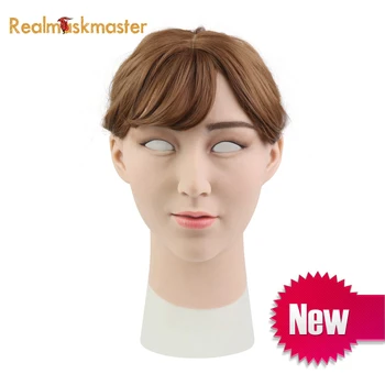 

Roanyer Laurel crossdresser silicone female mask realistic transgender latex sexy cosplay for male real halloween party supplies