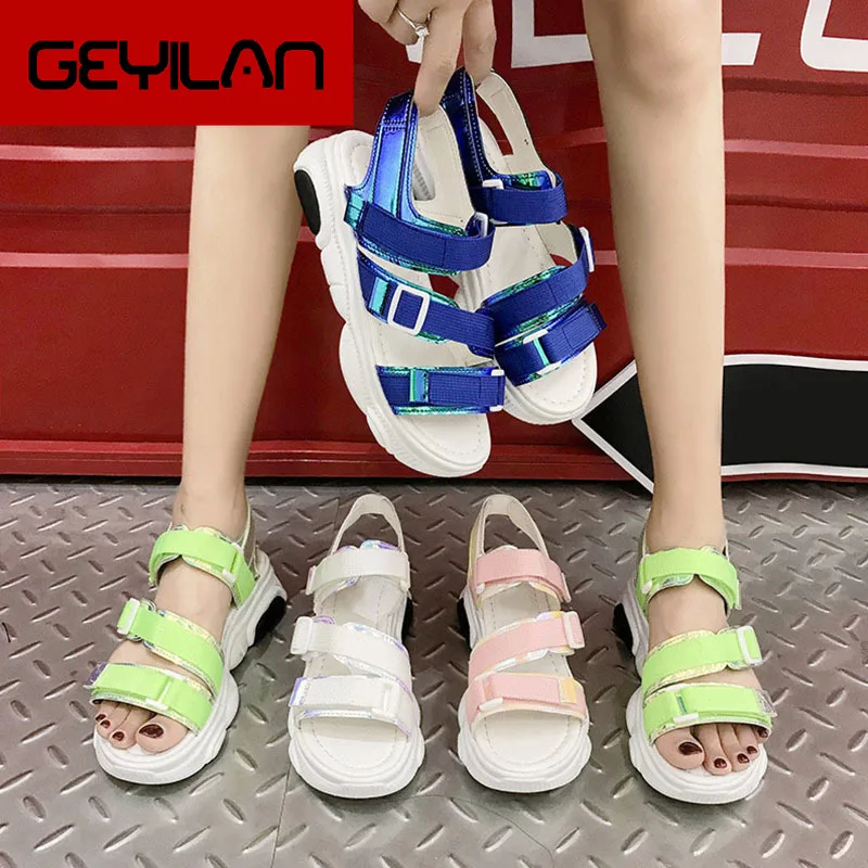 Women Hook Loop Flat Summer Sport Sandals Ladies Platform Thick Bottom Heel Open Toe Casual Shoes Female Bling Fashion
Women Hook Loop Flat Summer Sport Sandals Ladies Platform Thick Bottom Heel Open Toe Casual Shoes Female Bling Fashion