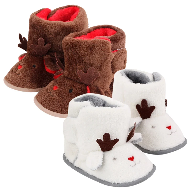 Cute Xmas Winter Infants Shoes Baby Girl Boy Cartoon Boots Solid Button Plush Non-slip Soft Soled Walking Shoes Snow Boots
Cute Xmas Winter Infants Shoes Baby Girl Boy Cartoon Boots Solid Button Plush Non-slip Soft Soled Walking Shoes Snow Boots