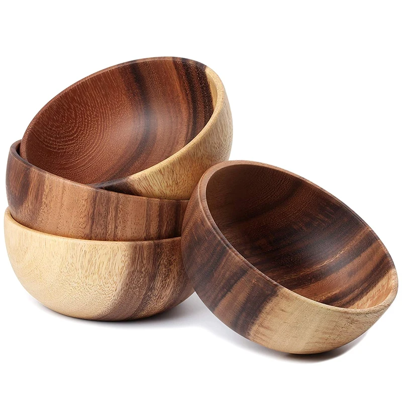 Acacia Wooden Salad Bowl 6.3Inches Set of 4 - Individual Salad Bowls for Salad, Fruits and Cereal
Acacia Wooden Salad Bowl 6.3Inches Set of 4 - Individual Salad Bowls for Salad, Fruits and Cereal