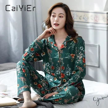 CAIYIER Floral Printing Cotton Pajamas Set Turn-down Collar Long Sleeve Simple Sleepwear Fashion Large Size Nightwear Suit M-4XL
CAIYIER Floral Printing Cotton Pajamas Set Turn-down Collar Long Sleeve Simple Sleepwear Fashion Large Size Nightwear Suit M-4XL