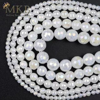 Natural Stone White Cracked Quartz Crystal Round Faceted Beads For Jewelry Making 4mm-12mm Spacer Loose Beads Diy Bracelet15"
Natural Stone White Cracked Quartz Crystal Round Faceted Beads For Jewelry Making 4mm-12mm Spacer Loose Beads Diy Bracelet15"