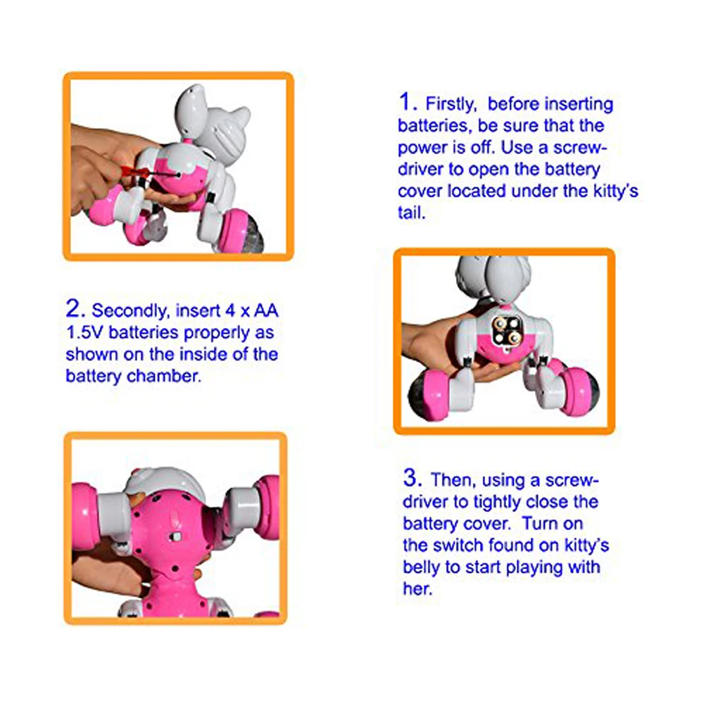 Electronic Family Pet - Interactive Intelligent Puppy Dog/ Kitty Cat Funny Voice Recognition Robot Toy For Kids