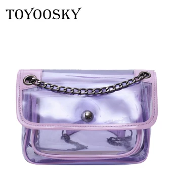 TOYOOSKY PVC Beach Handbags Ladies Fashion Women's Waterproof Transparent Tote Purse Female Chains Summer Jelly Crossbody Bags
TOYOOSKY PVC Beach Handbags Ladies Fashion Women's Waterproof Transparent Tote Purse Female Chains Summer Jelly Crossbody Bags