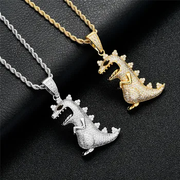 Iced Out Dinosaurs Necklace & Pendant New Arrival AAA Zircon Men's Necklace Fashion Hip Hop Jewelry Gift
Iced Out Dinosaurs Necklace & Pendant New Arrival AAA Zircon Men's Necklace Fashion Hip Hop Jewelry Gift